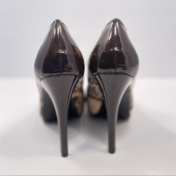 Guess a Snakeskin 4” Heels, Brown/Tan, Size 9 - Picture 8 of 13